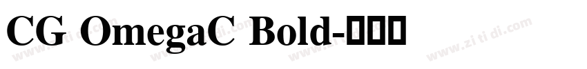 CG OmegaC Bold字体转换